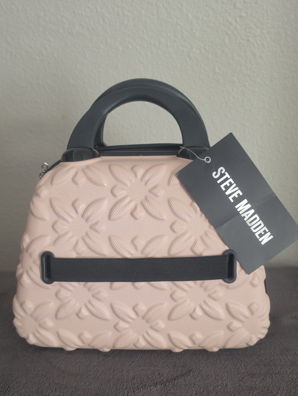 Steve Madden Blush Floral Embossed Mini Top-Handle Bag